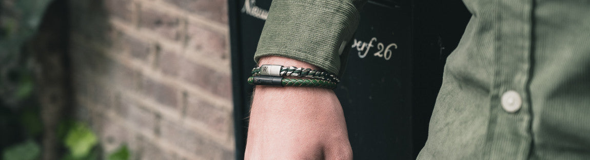 Goedkope leren armband voor heren