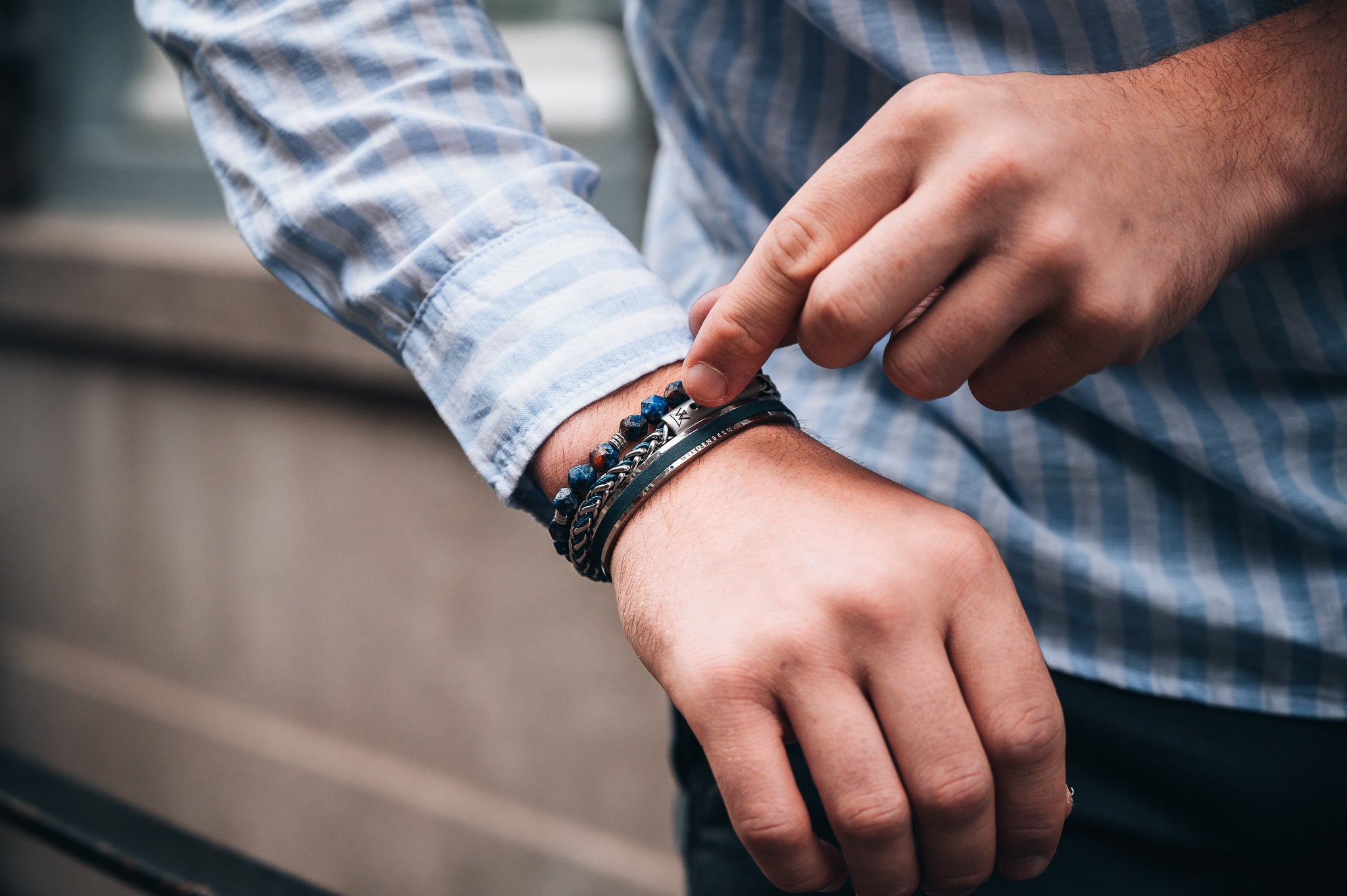 Steel bracelet 6mm - Wallis | Blue