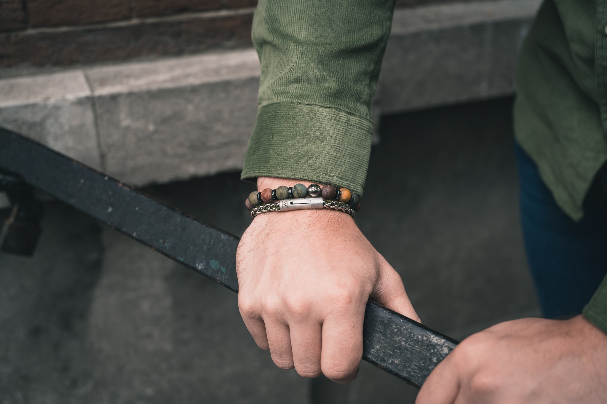 Steel bracelet 6mm - Wallis | Green