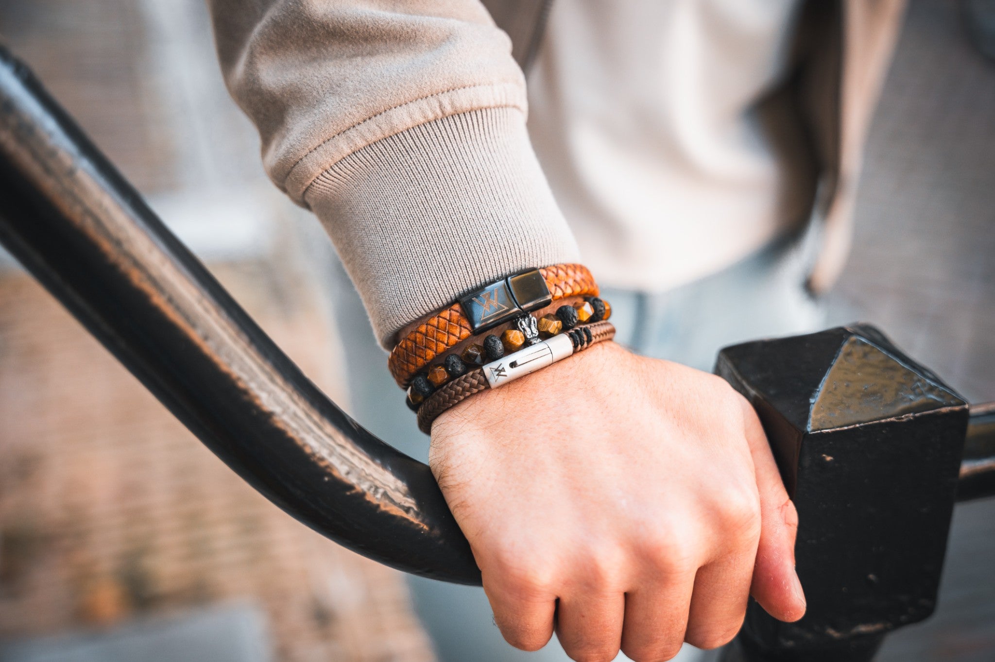 Leren armband 12mm - De With | Bruin
