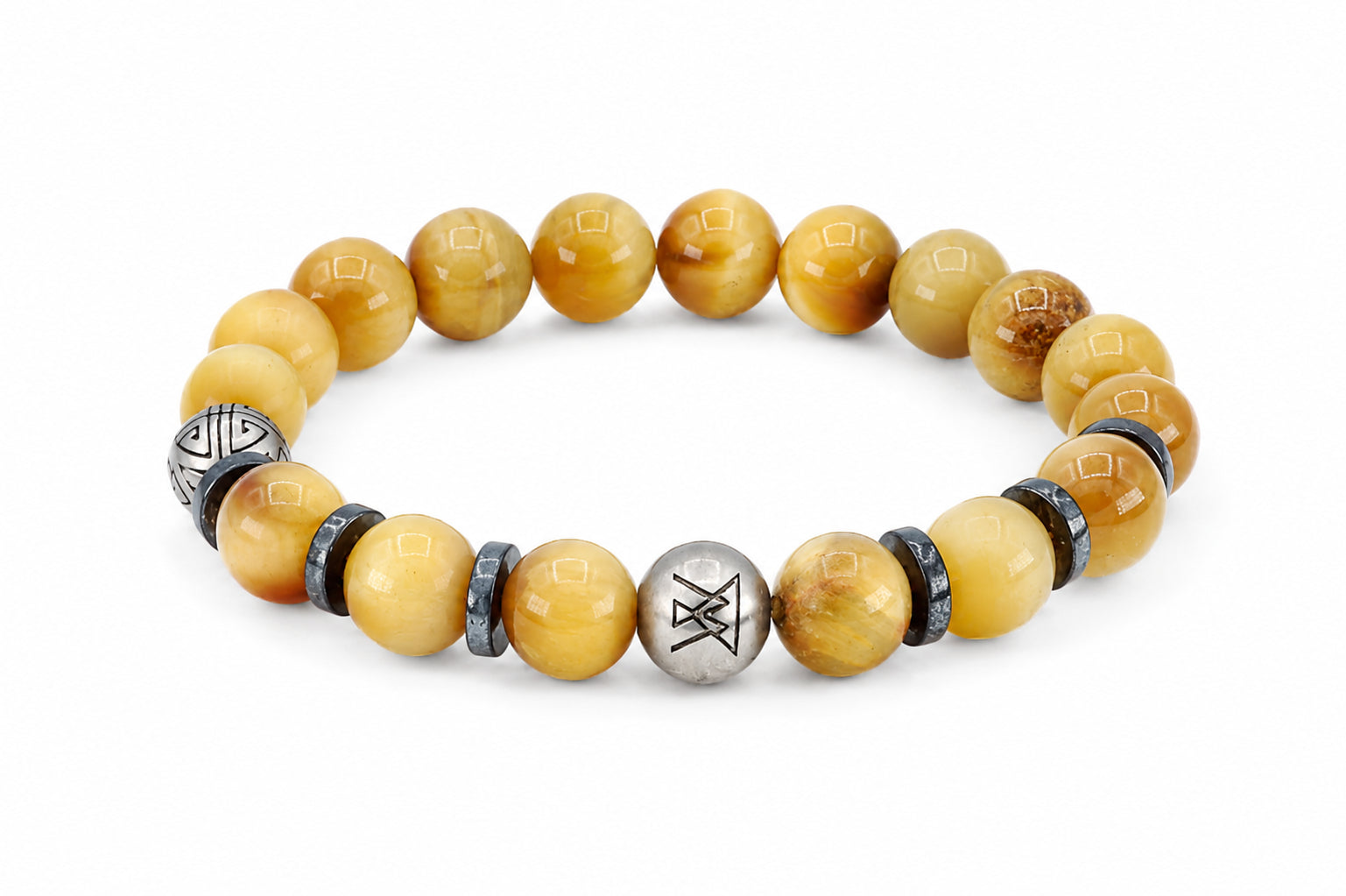 gele kralen mannen armband