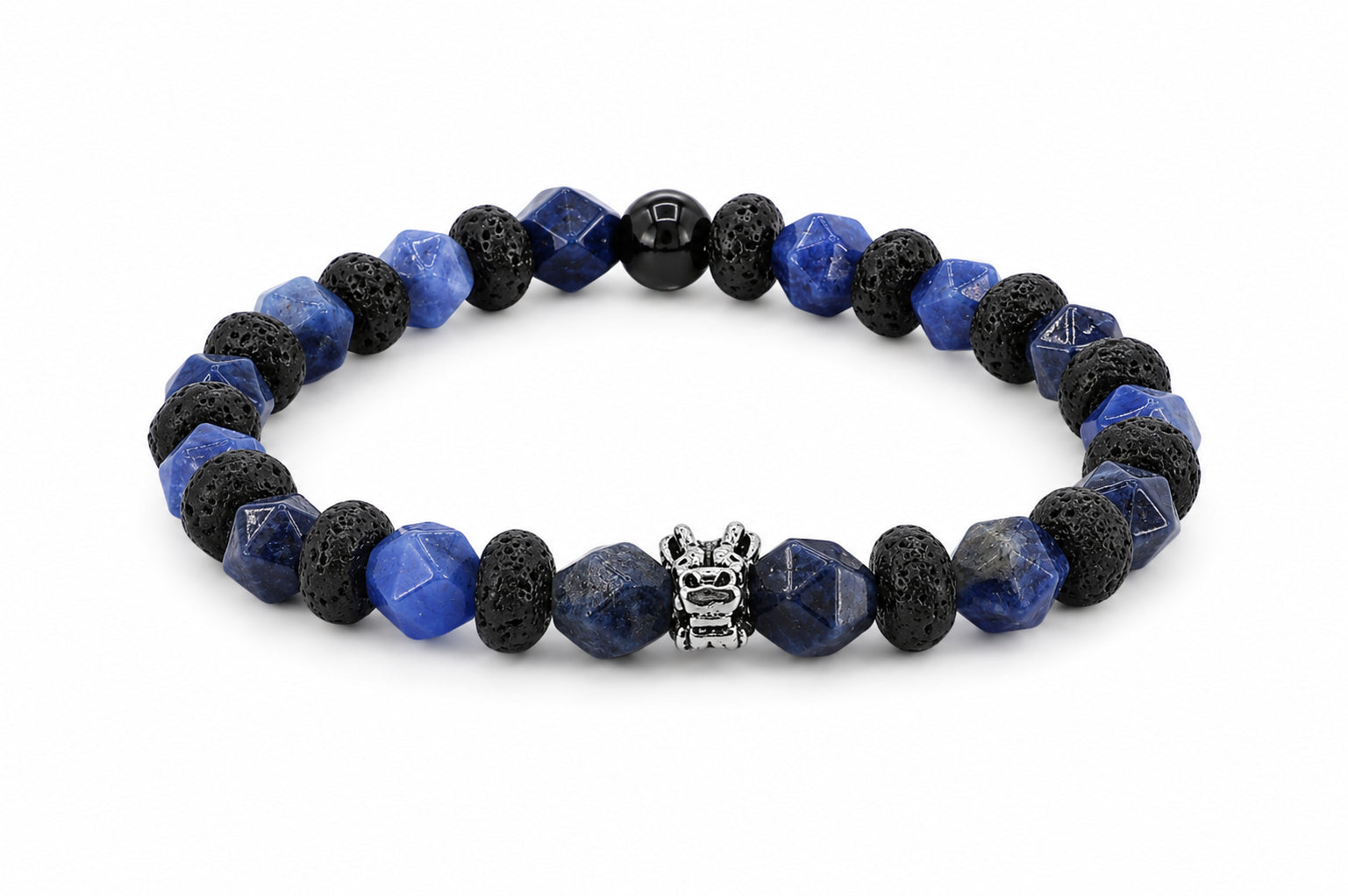 kralen armband heren blauw