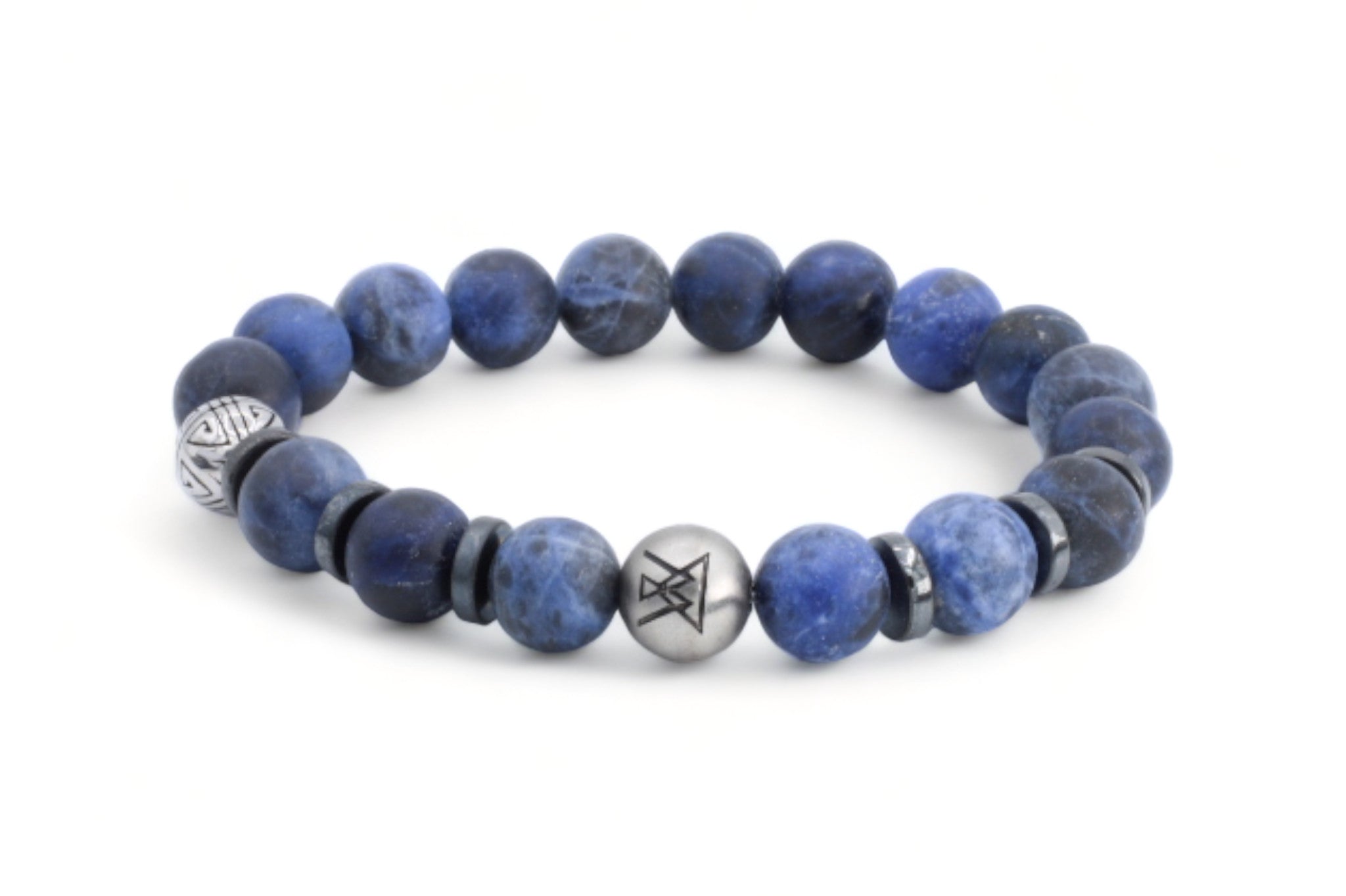 kralen armband heren blauw