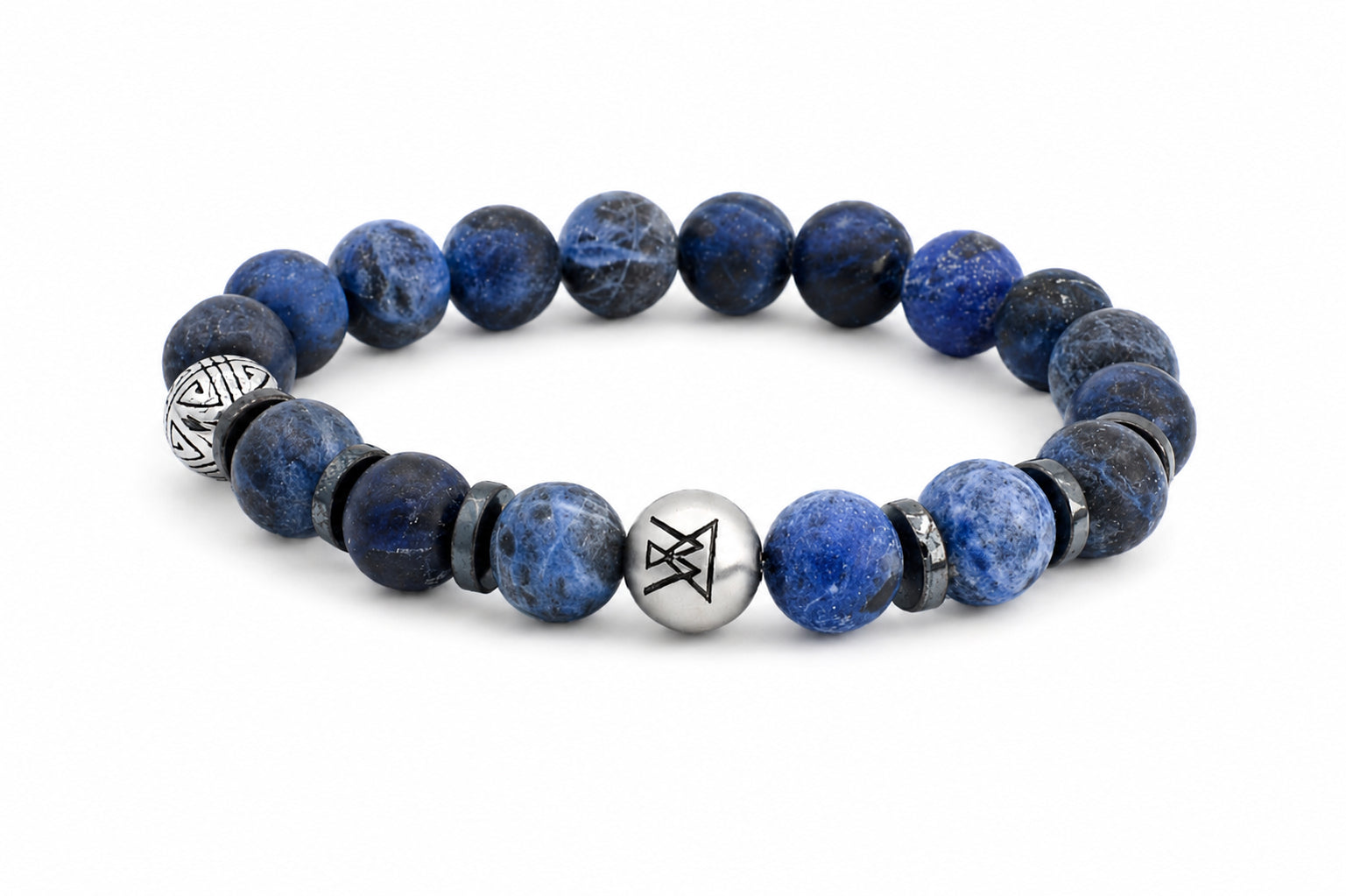 kralen armband heren blauw