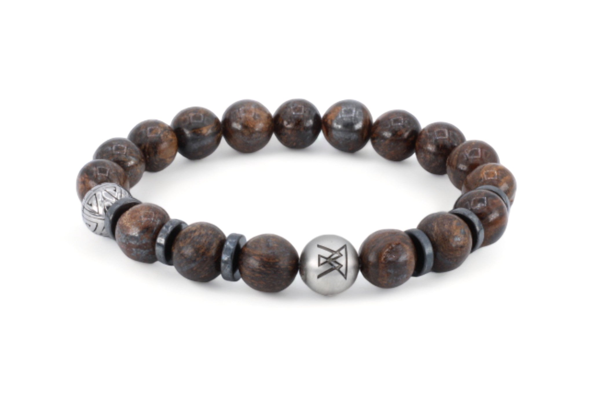 kralen armband heren bruin