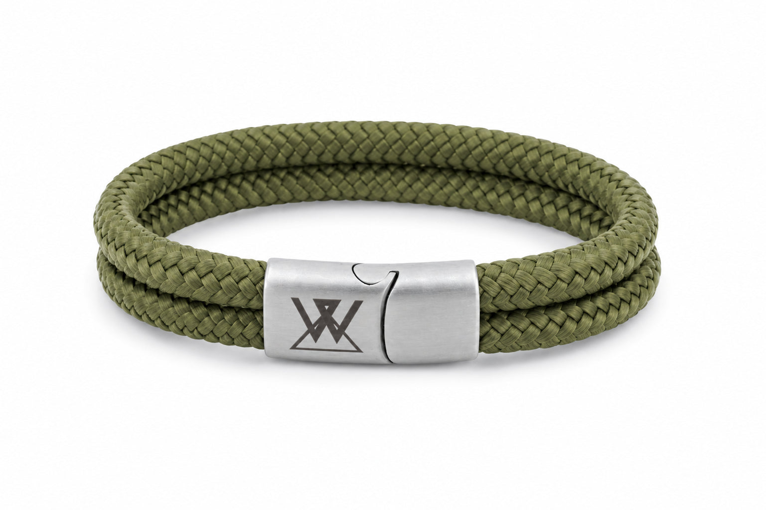 legergroene touw armband heren