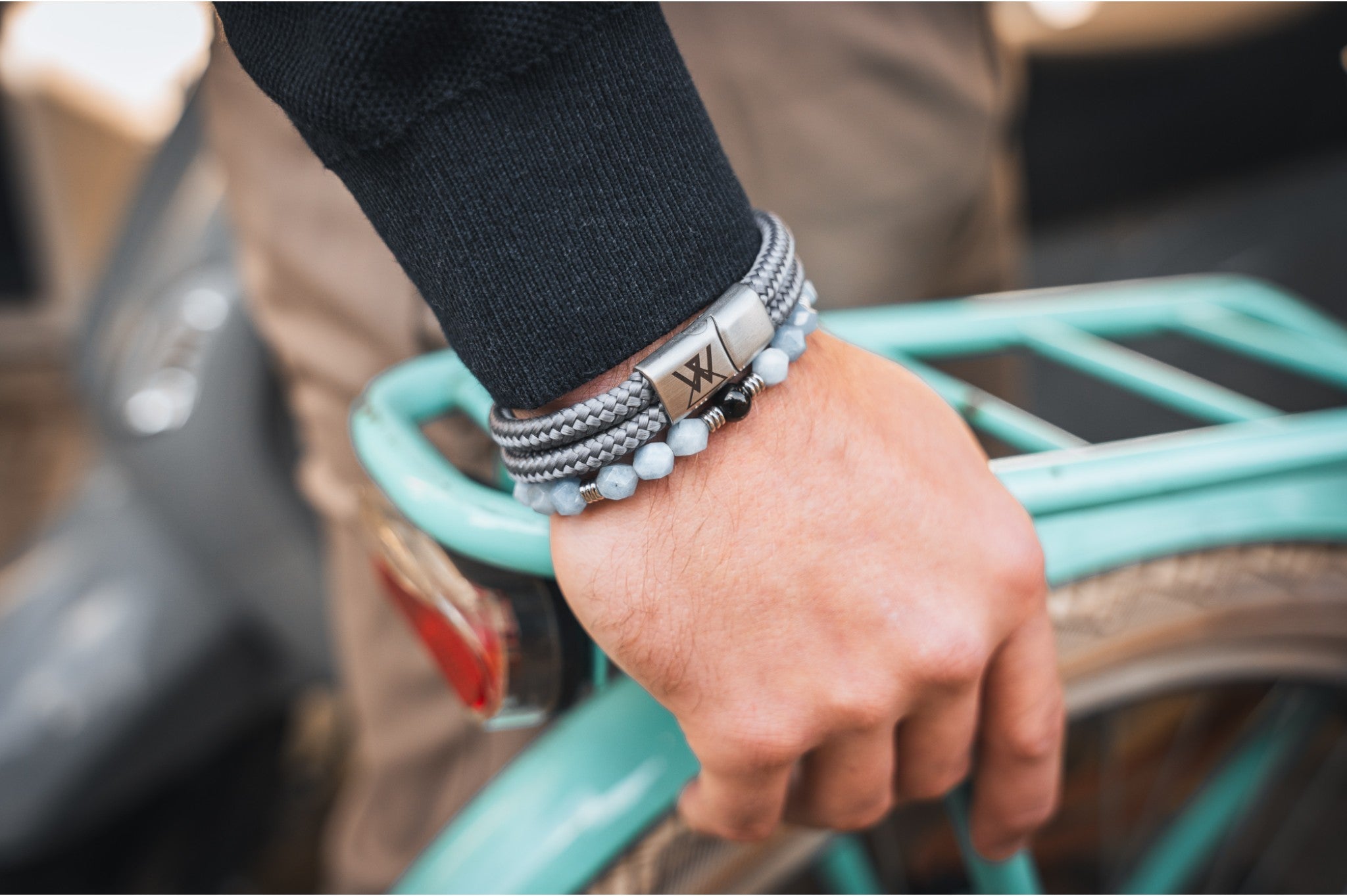 Touw armband 12mm - Caesar collectie | Editie zilver