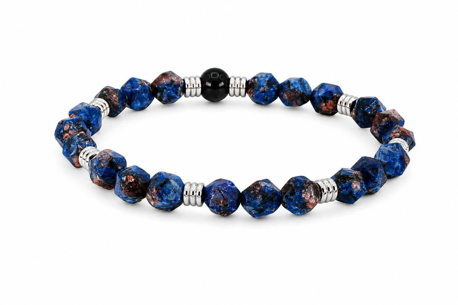 kralen armband heren blauw