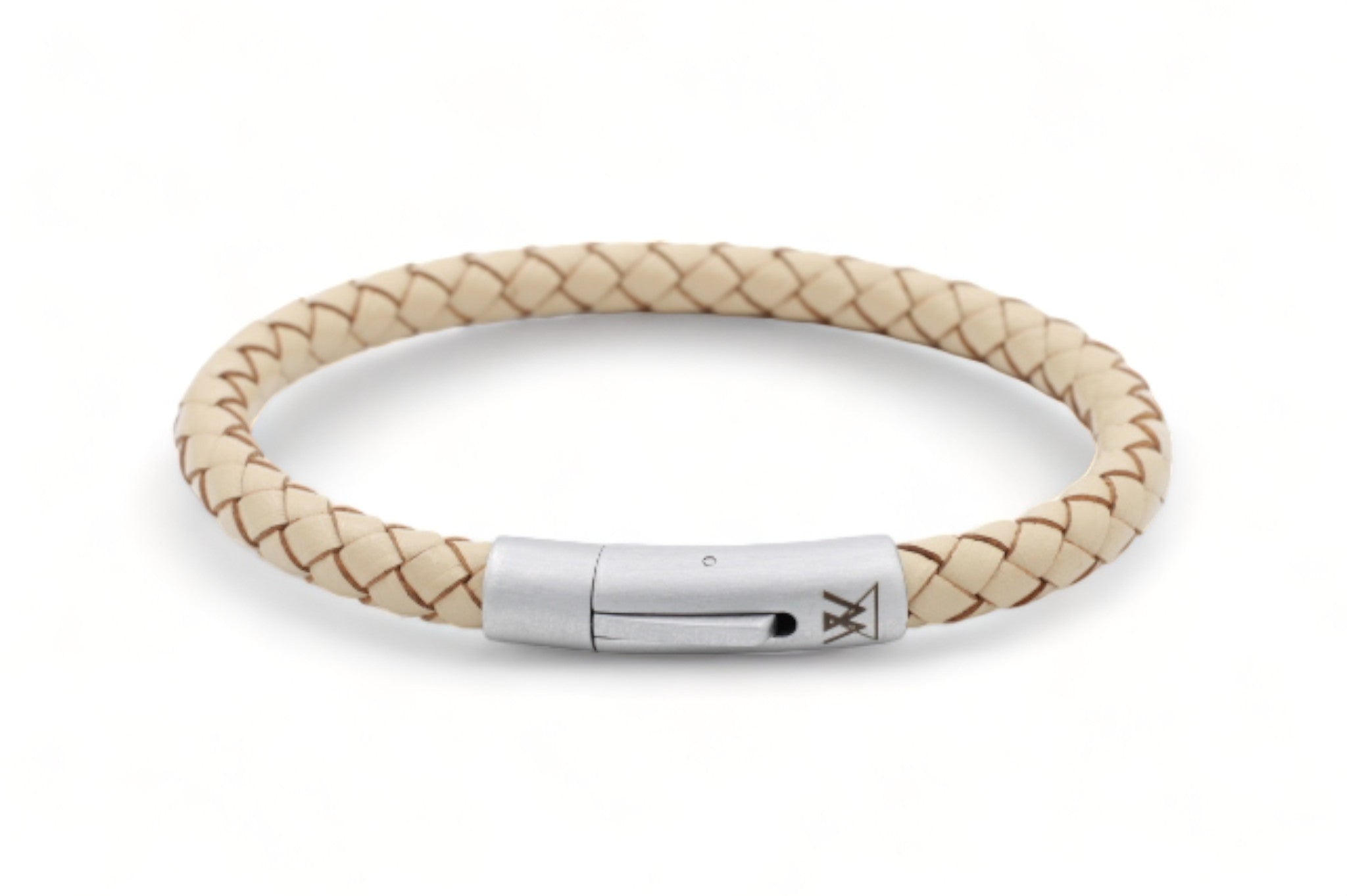 leren armband heren beige