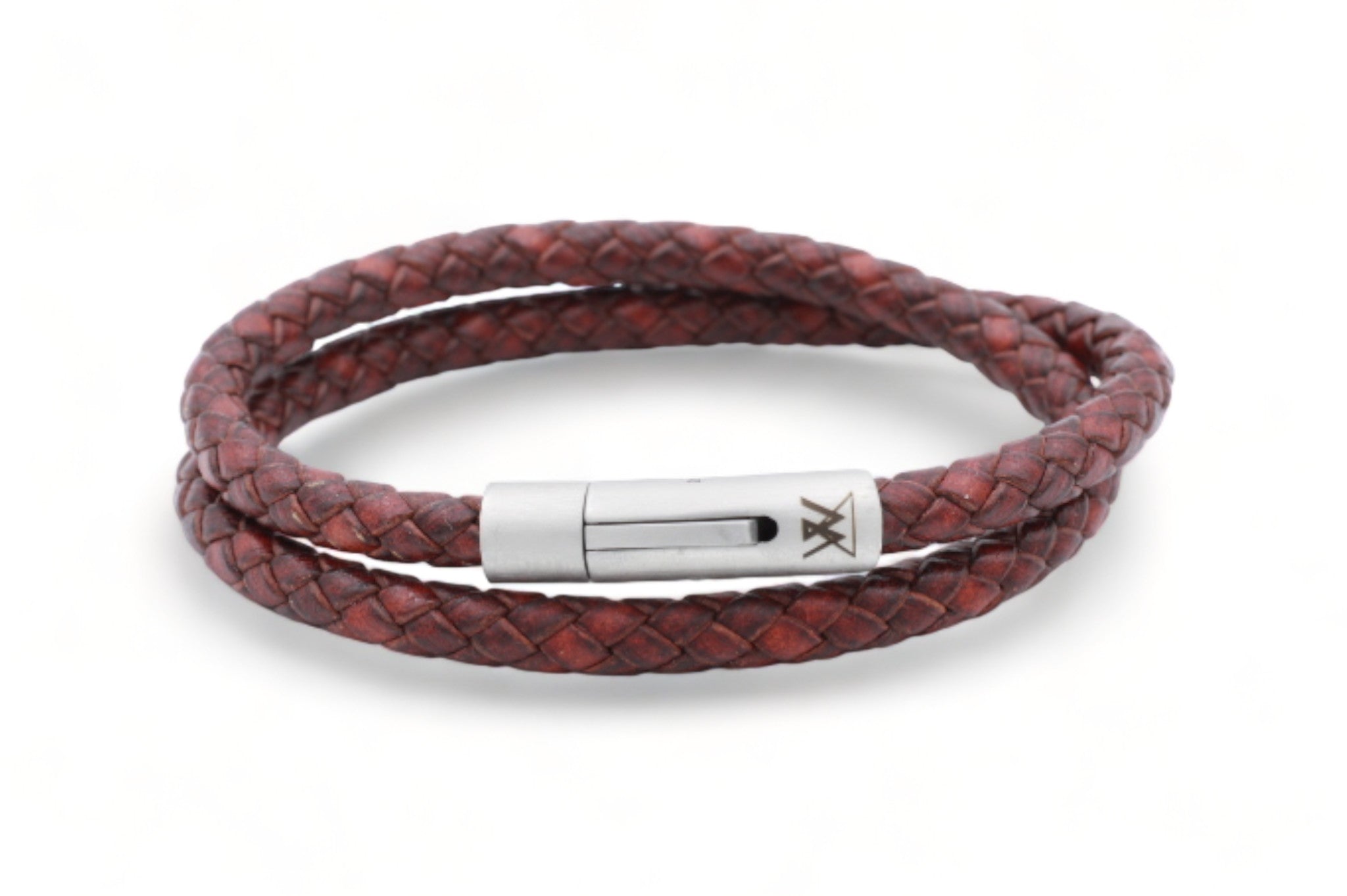 leren armband heren roodbruin