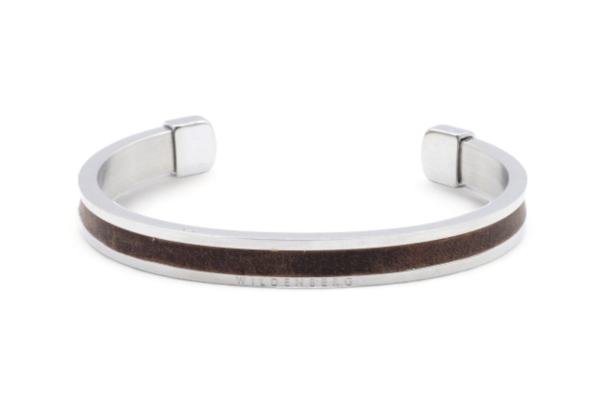 stalen heren armband bruin