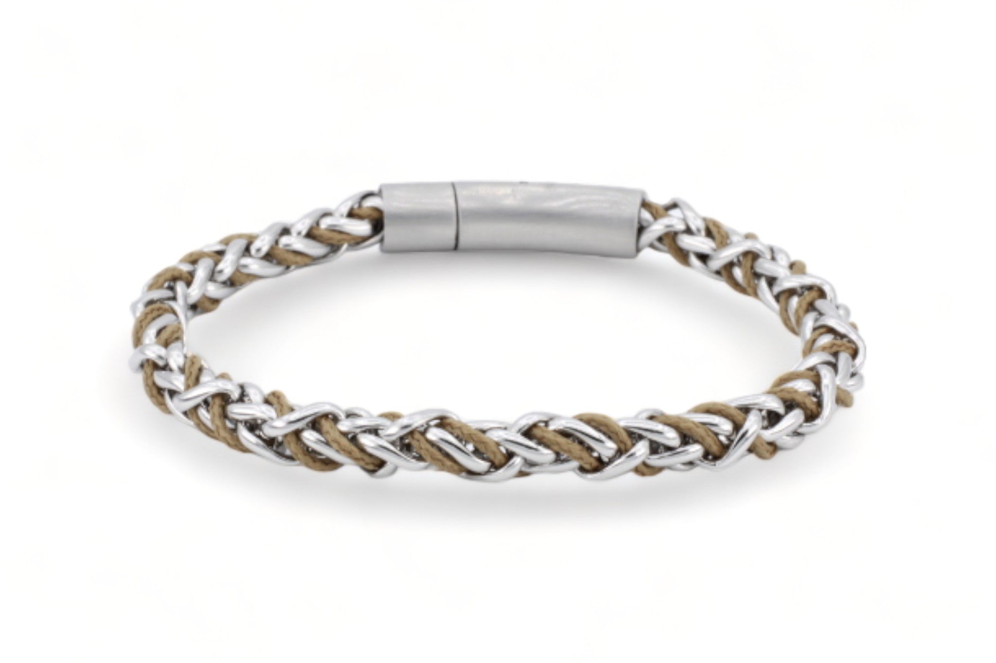 stalen armband heren beige