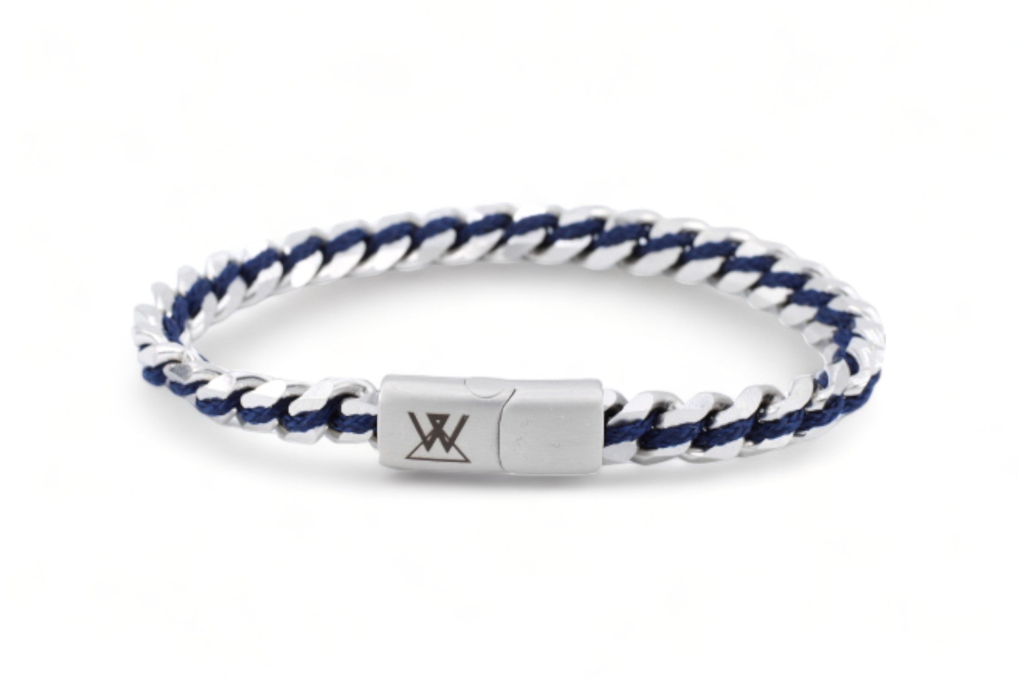 stalen armband heren donkerblauw
