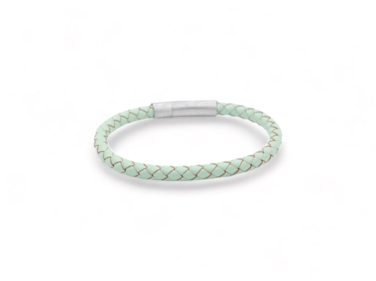 turquoise leren mannen armband