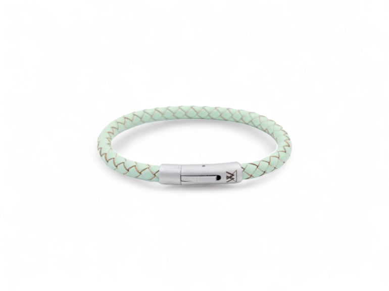 turquoise leren heren armband