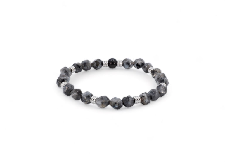 zwart kralen herenarmband