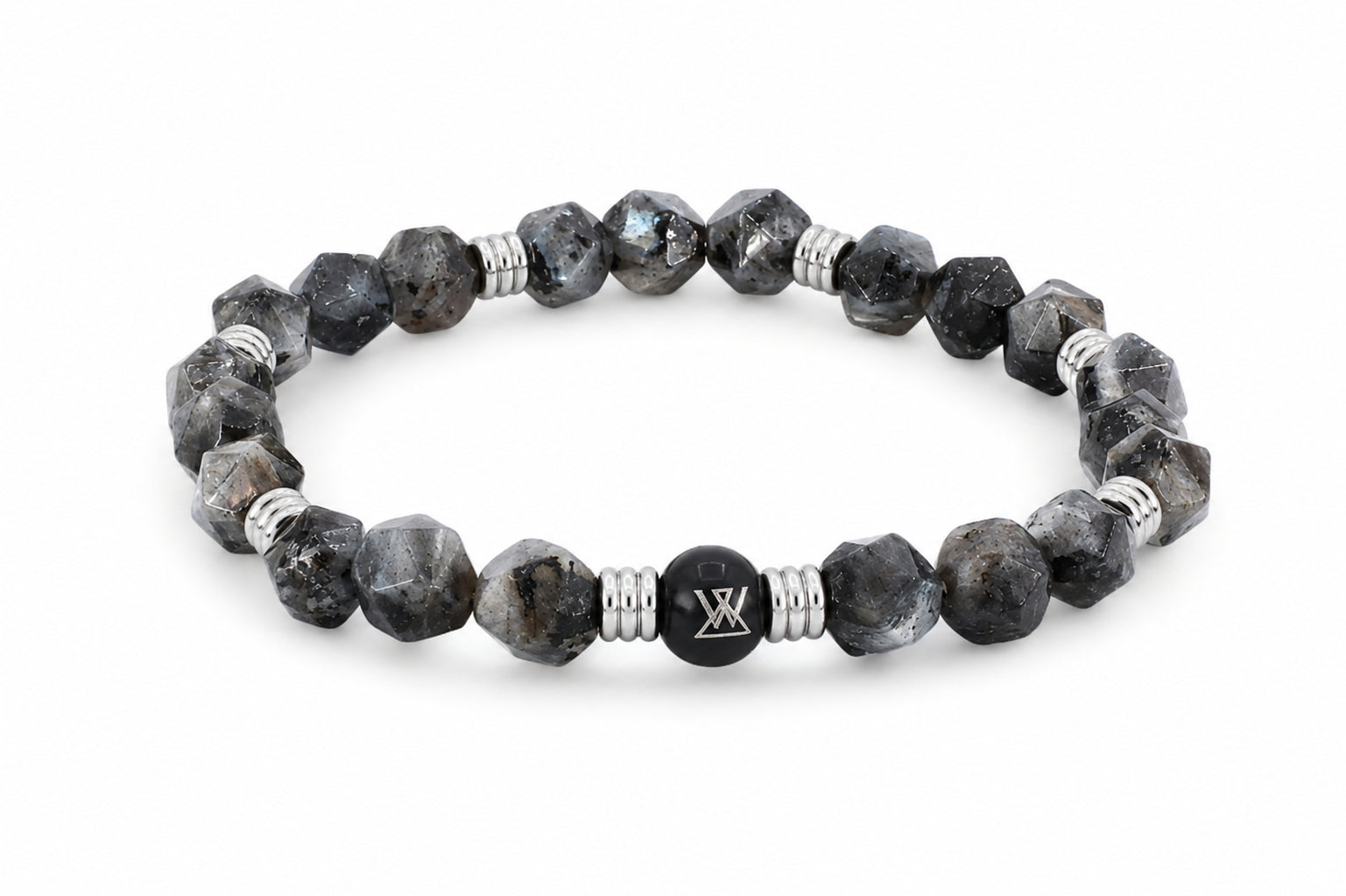 zwart kralen heren armband