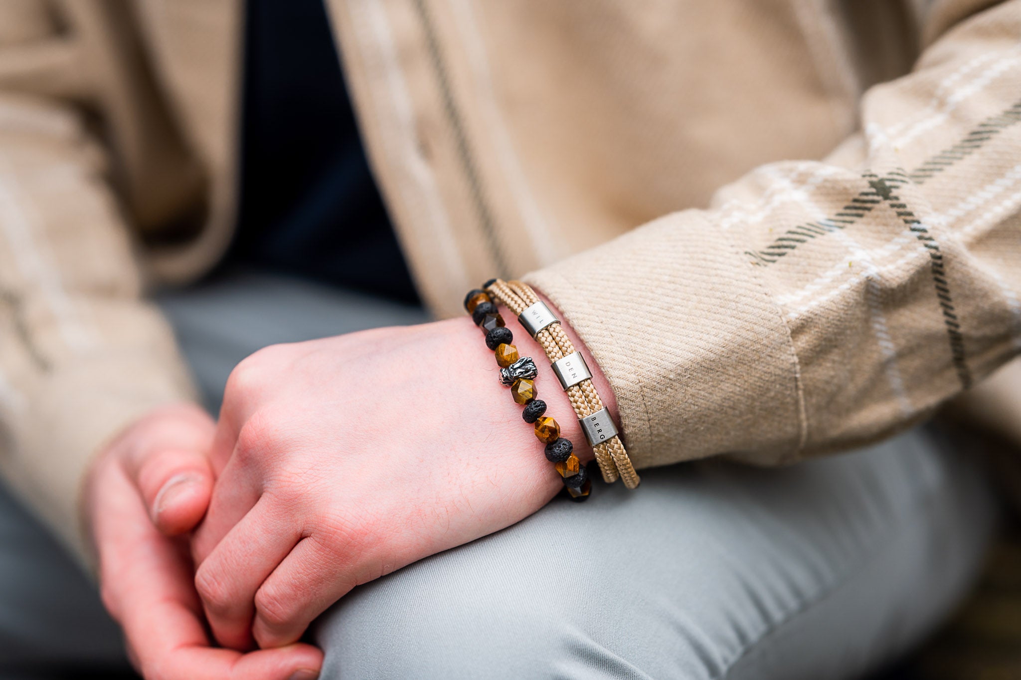 Rope bracelet 4mm - Parks | Beige