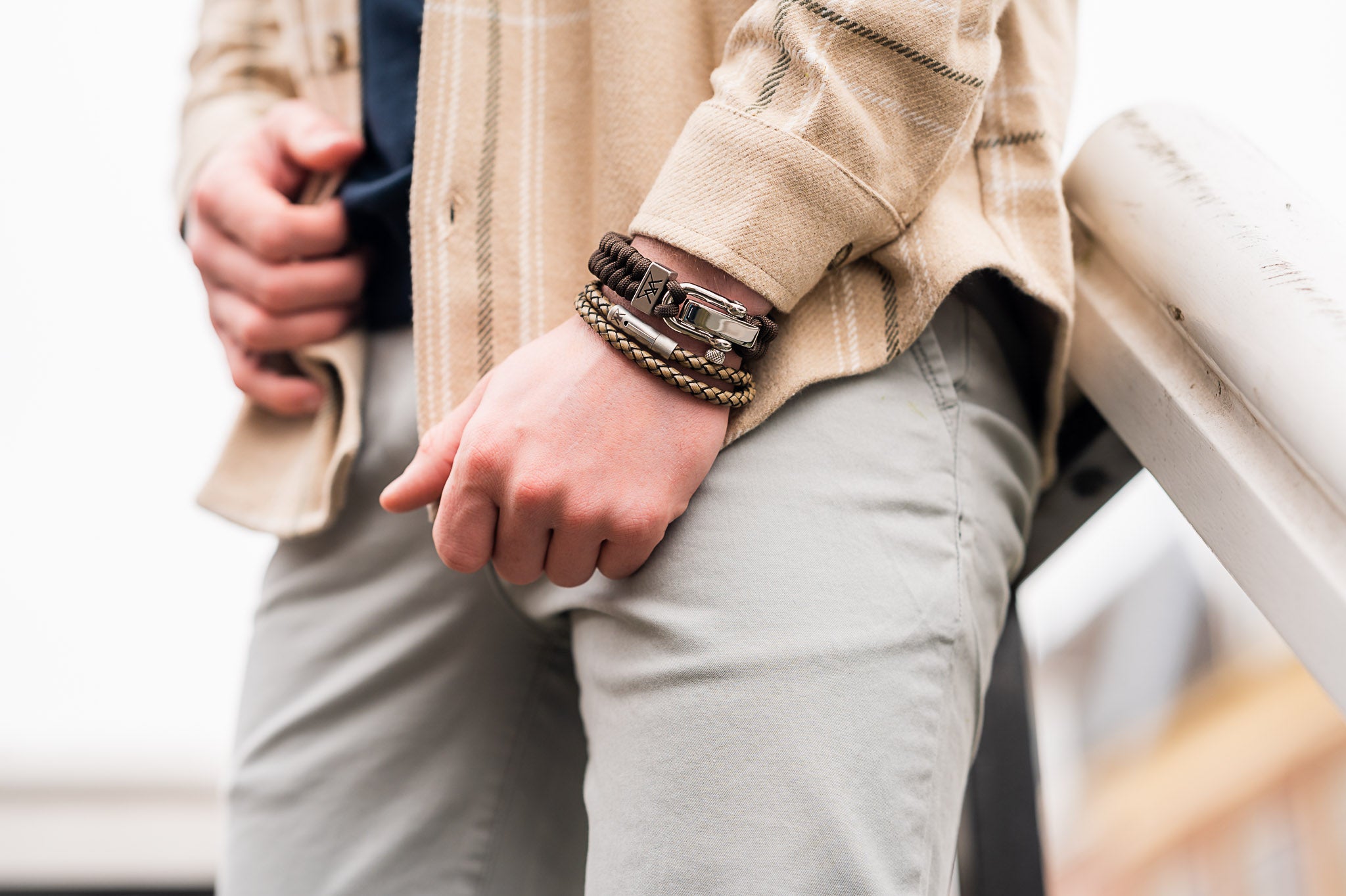 Touw armband 20mm - Polo | Bruin
