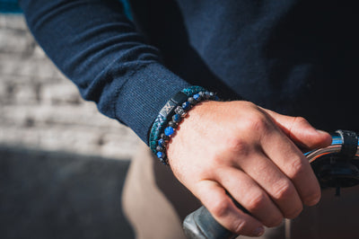 Leren armband 12mm - With collectie