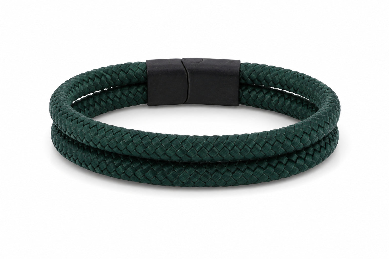 Touw armband 12mm - Caesar | Donkergroen
