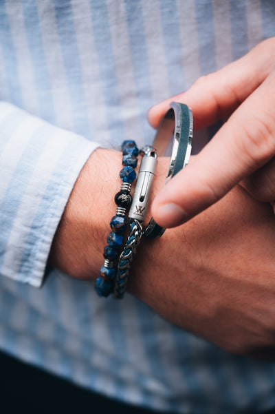 Beaded bracelet 8mm - Bonatti | Blue - Lapis Lazuli