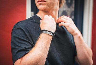 Leren armband 10mm - Zeus collectie