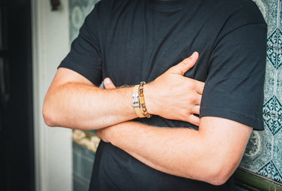 Leren armband 10mm - Zeus collectie