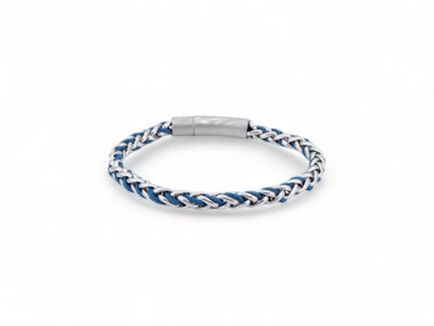 stalen blauwe heren armband