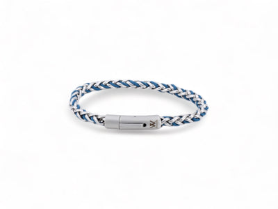 blauwe stalen mannen armband