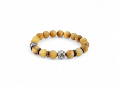 gele kralen mannen armband