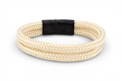 Touw armband 12mm - Caesar collectie | Editie zwart