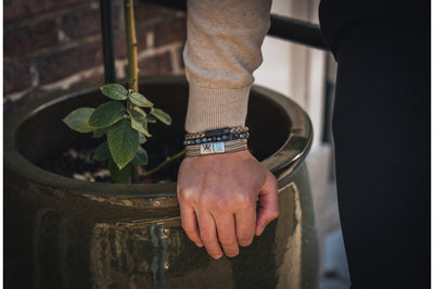 Touw armband 12mm - Caesar | Beige