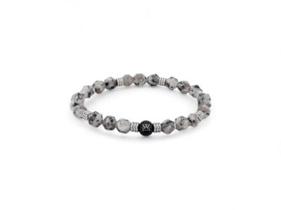 grijze kralen heren armband