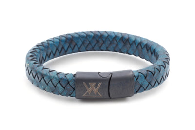 Leren armband 12mm - With collectie