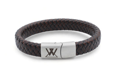 Leren armband 12mm - With collectie