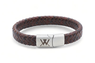 leren armband heren roodbruin