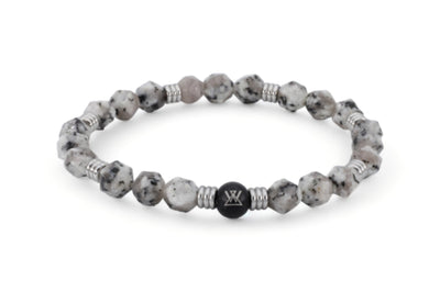 kralen armband heren grijs