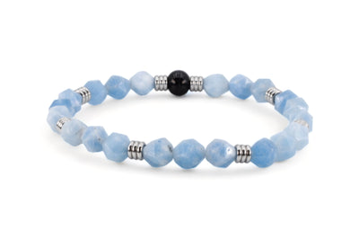 kralen armband heren lichtblauw