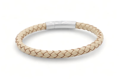 leren armband heren beige