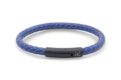 leren armband heren blauw