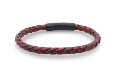 leren armband heren roodbruin