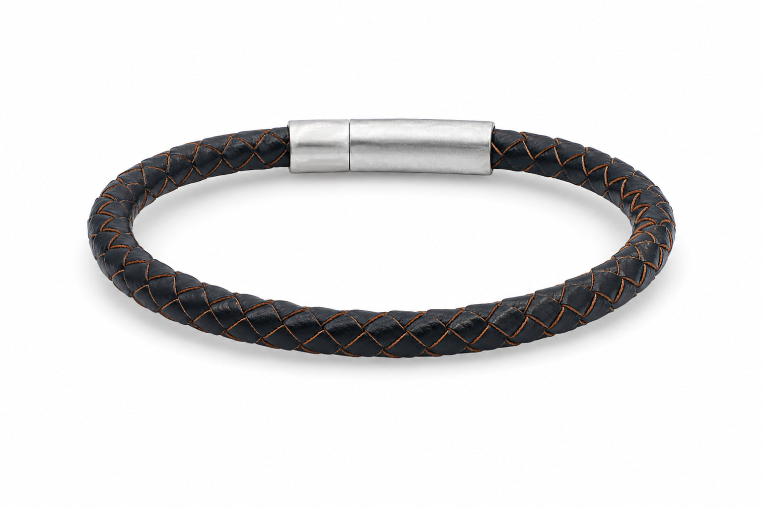 leren heren armband zwart