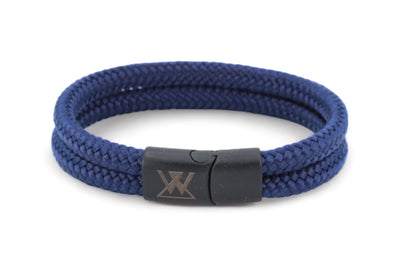 Touw armband 12mm - Caesar | Blauw