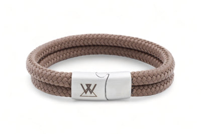 Touw armband 12mm - Caesar | Bruin