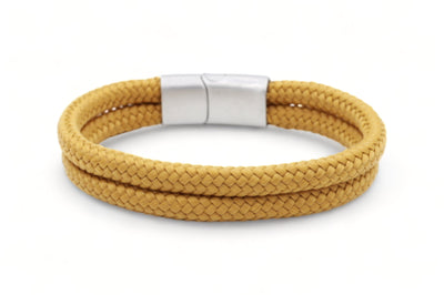 Touw armband 12mm - Caesar | Okergeel