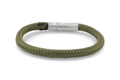Touw armband 6mm - Ruyter | Legergroen