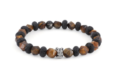 kralen armband heren bruin