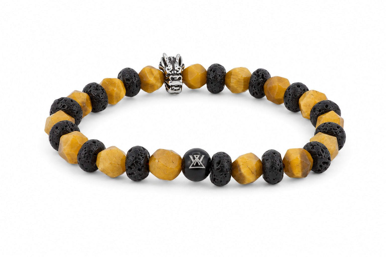 kralen armband heren geel