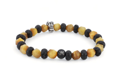 kralen armband heren geel